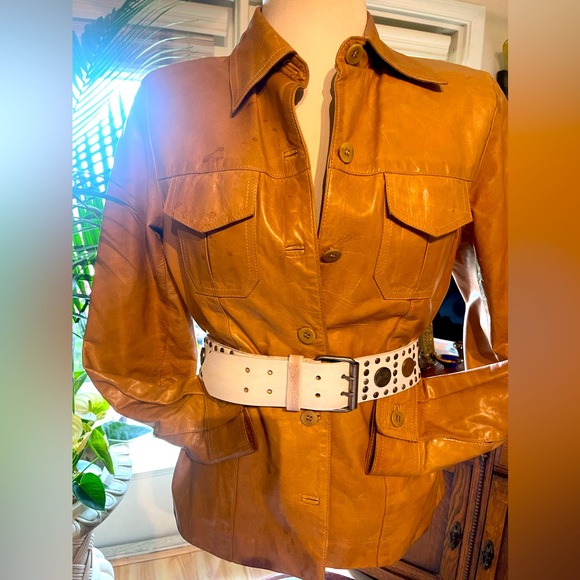 New Frontier Leather Short Jacket (Complimentary Clutch) - Picture 1 of 12